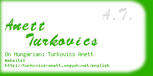 anett turkovics business card